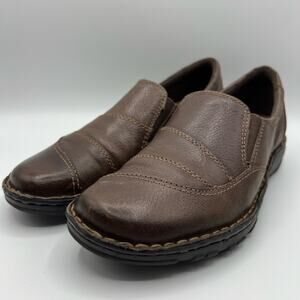 Michel M. Concord Brown Leather Upper Loafer Shoes | Women's Size 9M
